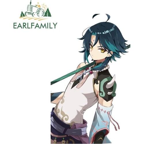 EARLFAMILY 13cm x 8cm for Xiao Genshin Impact Car Stickers Bumper Motorcycle Decal Occlusion Scratch Trunk Graffiti Graphics