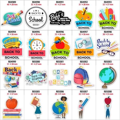 New School Articles Pattern Planar Resin Printed 30pcs/lot for DIY handmade materials