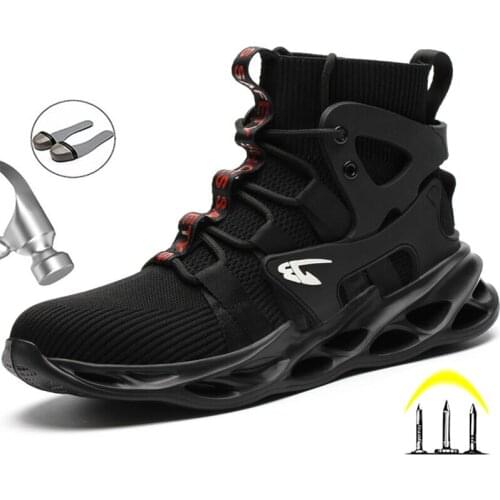 New Work Safety Boots Winter Shoes Work Boots Indestructible Safety Shoes Men Work Sneakers Men Steel Toe Shoes MenS Boots 48