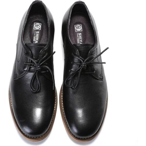 New Style Handmade casual Shoes Formal Derby Shoes Genuine leather Lace up Fashion Men shoes