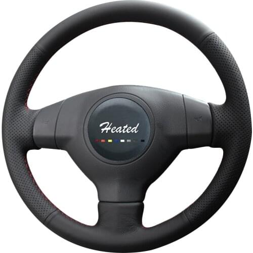 Heated Steering Wheel Cover for Suzuki SX4 Alto Old Swift Microfiber leather braid on the steering wheel