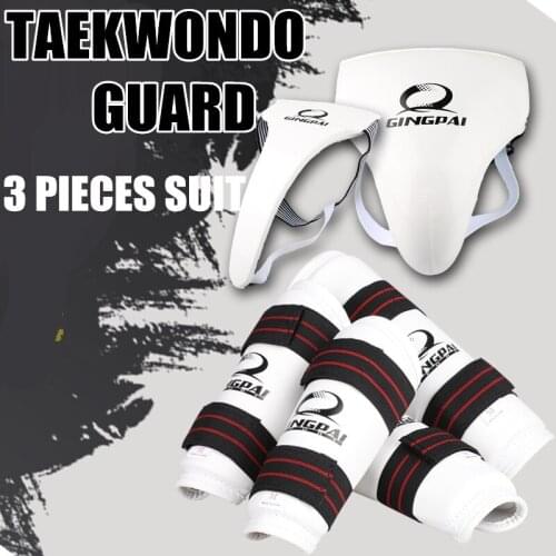 Adults Children Karate Gloves Taekwondo Uniform Leg Arm Crotch Protector Professional Shin Guard Men Fight Boxing MMA Equipment