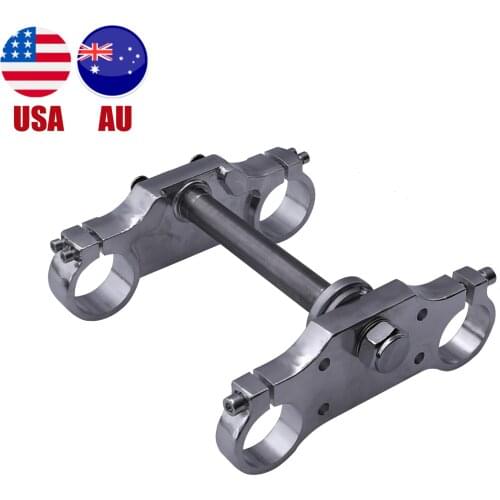 Fits 45 48 Upside Ddown Front Forks Dirt Pit Bike Sliver Handle Bar Triple Clamp Tree