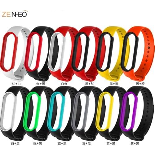 Silicone Strap for Xiaomi Mi Band 5 Band 6 Colorful Strap Anti-sweat Sport Breathable Strap Replacement for Miband 6 Wrist Strap