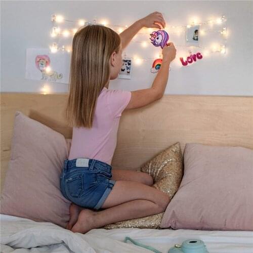 Baby Shower Party Decoration LED Photo Clip Battery Powered Garland Garland Christmas Decor Fairy Light Wedding Decoration 5Z