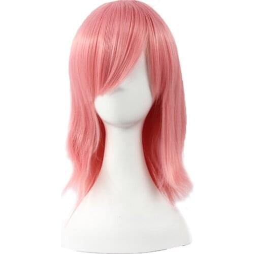 Haruno Sakura Short Pink Styled Heat Resistant Synthetic Hair Cosplay Wig + Wig Cap
