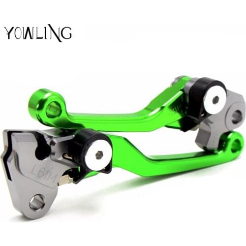 Brakes and the clutch For Kawasaki KX250F KX450F 2013 2014 2015 2016 2017 2018 CNC Pivot Brake Clutch Levers Green Dirtbike