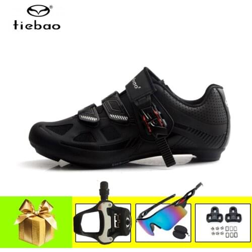 TIEBAO Cycling Sneakers add Pedals Men Self-locking Breathable Sapato Ciclismo Ultra-light Racing Bicycle Casual Riding Shoes