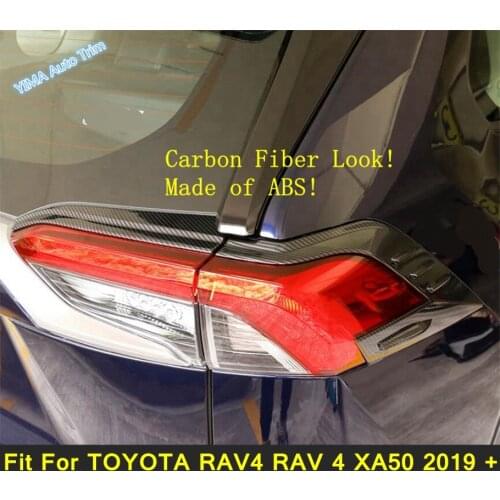 Front Bumper Fog Lights Lamps Cover Frame Kit Trim Carbon Fiber / Black / Chrome For TOYOTA RAV4 RAV 4 XA50 2019 2020 2021