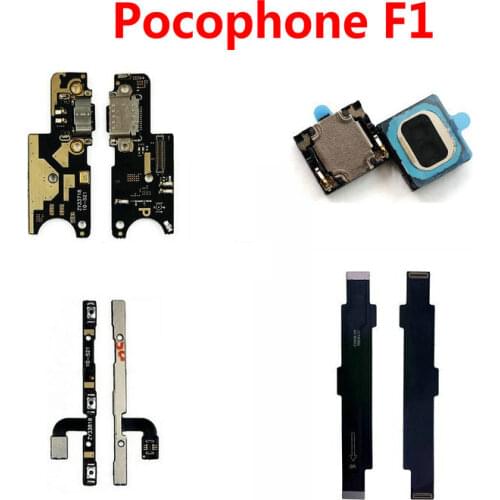 USB Charging Board Power Volume Flex Earpiece Speaker Receiver Replacement For Xiaomi Pocophone F1 Main Motherboard Flex cable