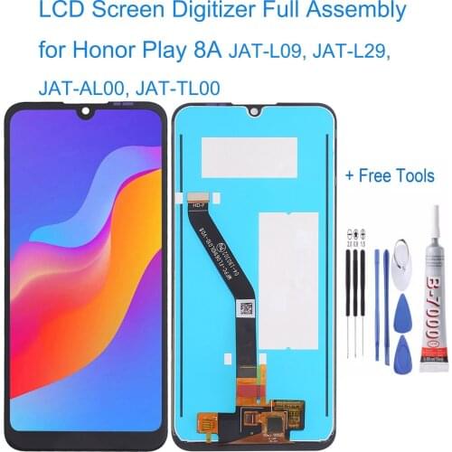 LCD Screen and Digitizer Full Assembly for Huawei Honor Play 8A Free Tools