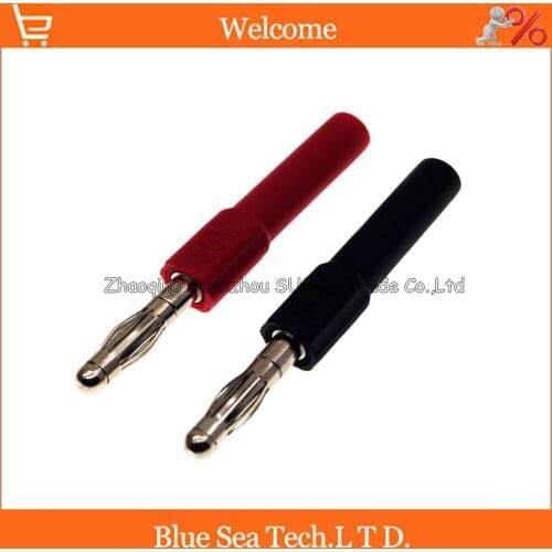 10pcs DIY 4mm male to 2mm female banana plug/socket,Nickel plated brass 4mm Plug adaptor,4mm changeover plug