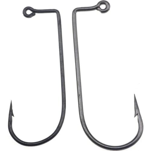 100Pcs High Carbon Steel 90 Degree Jig Fish Hooks for Outdoor Sea Ocean Fishing 4/0 # 3/0 # 2/0 # 1/0 # 1# 2# 4# 6# Fish Hooks