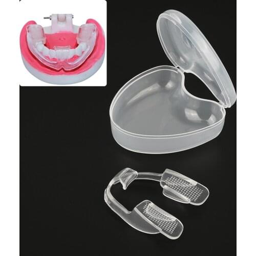 2/1Pcs Mouth Guard Teeth Bruxism Silicone Mouth guard Prevent Night Sleep Aid Tools Cultivate Good Heathy Habit with Case