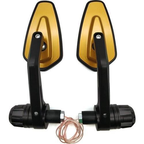 22mm Universal Motorcycle Mirror with signal light End Side Rearview Mirror for Honda CB400SF CBR650R CB650R CB125R CBR900RR