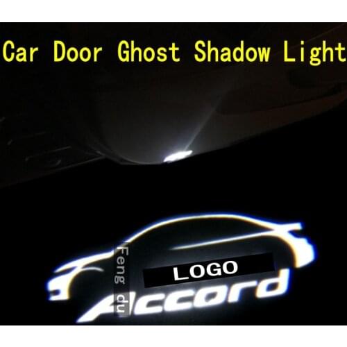 2pcs Logo For 2003-2021 Accord 7 8 9 10 Generation LED Car Door Light Projector Ghost Shadow Light Welcome Light Courtesy Light