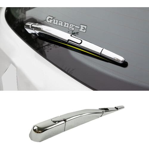 For Renault Kadjar 2016 2017 2018 2019 Car Detector ABS Chrome Rear Back Glass Wiper Nozzle Cover Frame Trim Tail Window 4PCS