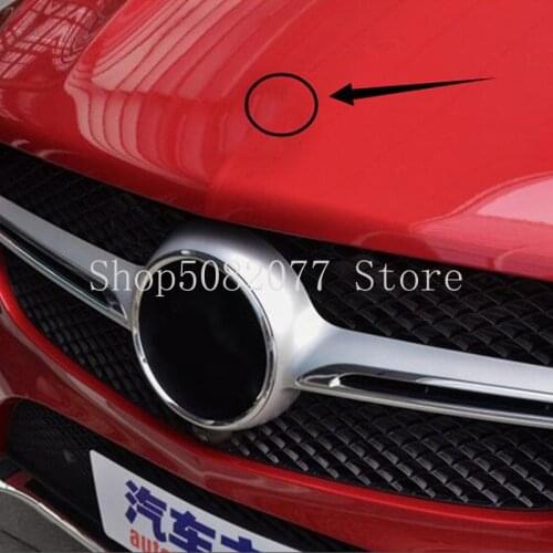 56mm Round Middle Hood Cover Lie Badge Black Emblem Chrome Wheat Star B Apple Tree Logo Car Replacement for Mercedes Benz C E S