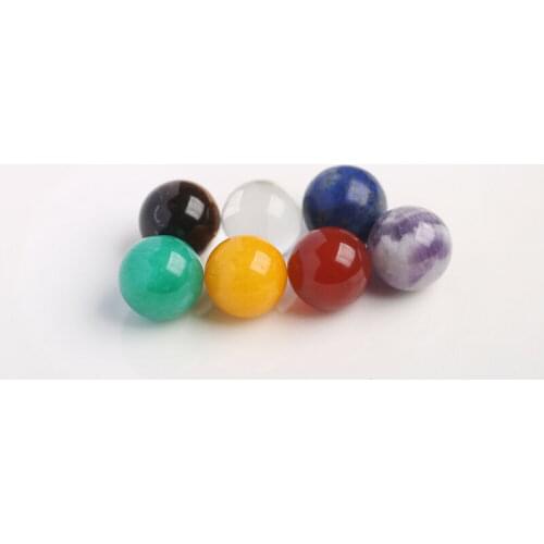 7 PCS 20MM Natural Sphere Large Crystal Ball Healing Stone Gemstone US STOCK