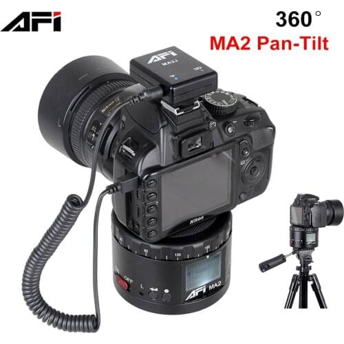 AFI MA2 Pan Tilt 360 Degree Custom Panorama Tripod Panoramic Head Horizontal Rotatio Time-lapse for DSLR Cameras Nikon Canon