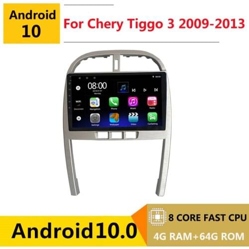 2 din 8 core android 10 car radio auto stereo for Chery Tiggo 3 2009 2010 11 12 2013 navigation GPS DVD Multimedia Player