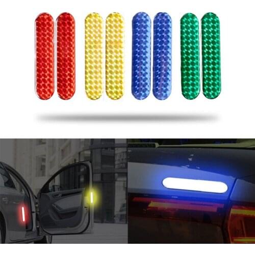 Car Styling Traffic Safety Warning Bumper Strip Durable Auto Door Side Sticker Reflective Strip Automobile Exterior Accessories