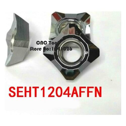 Free shipping aluminum carbide insert 10PCS SEHT1204AFFN,CNC lathe tool,suitable for aluminum processing, insert KM12 knife dish