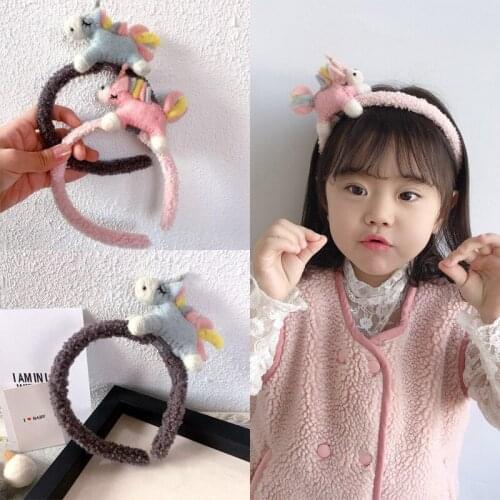 Boutique 10pcs Fashion Cute Stuffed Unicorn Hairbands Cartoon Horse Hair Sticks Princess Party Headwear Girls Hair Accessories