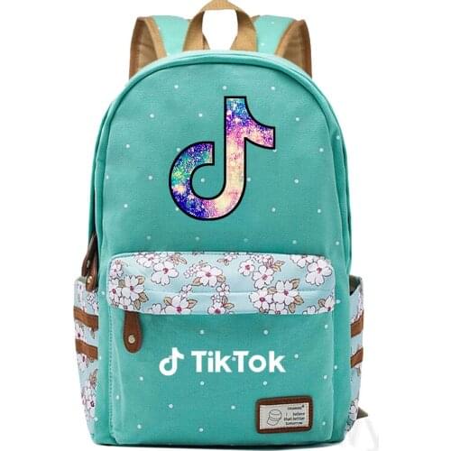 TIK TOK Childrens Backpack Canvas floral Bag School Bags boy Girl Mochila Notebook Bag