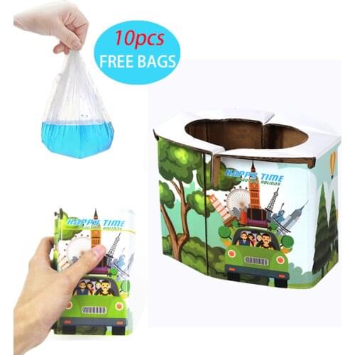 Foldable Child Kids Portable Folding Potty Seat Boys Girls Baby Travel Toilet Training Infant Emergency Potties with Free Bags