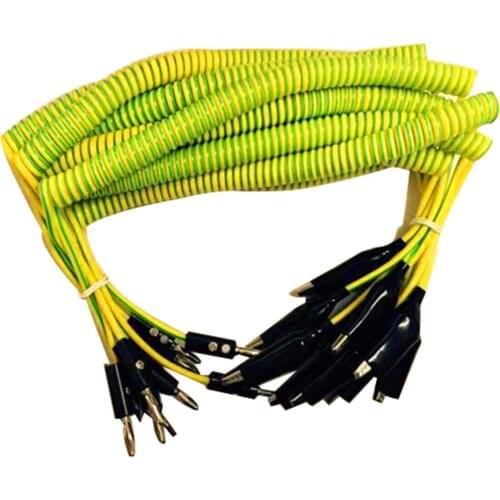 Yellow green electricl retractable Cine spiral curve slingshot line with connector clip banana head can be customized
