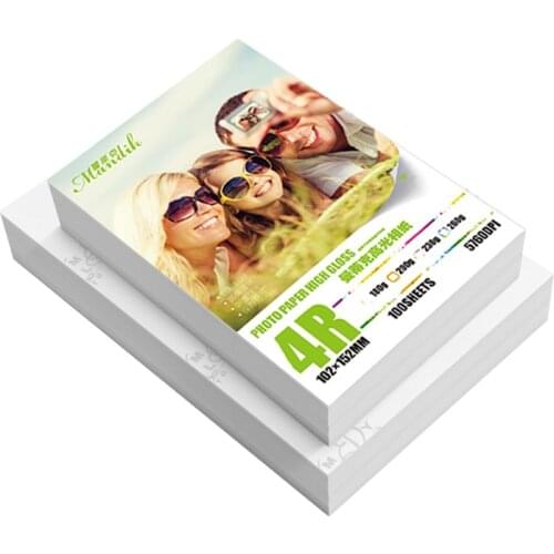 100 Sheets 230g 4R 4*6 Single Glossy Inkjet Printer Photo Paper