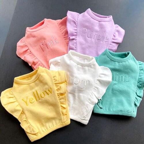 Summer Dog T-shirt Cat Puppy Shirt Small Dog Clothes Yorkshire Pomeranian Poodle Bichon Schnauzer Pet Clothing Tee Shirt Outfit