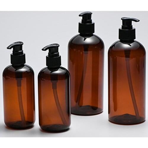 % Hot Sales!!! 250/500ml Clear Press Pump Empty Bottle Refillable Shampoo Liquid Soap Dispenser