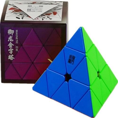 Yj Yulong V2M Magnetic Magic Pyramid Neo Cube Stickerless Yongjun Magnets Triangle Puzzle Speed Cubes For Children Kids Gift Toy