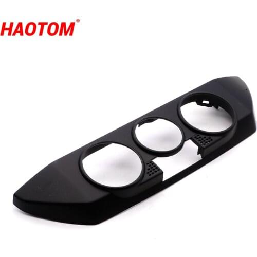 Car Front Dashboard A/C Heater Control Panel Trim Cover Cap For VW Polo 9N 2002 2004 2008 2010 6Q0820075C 1QA Black