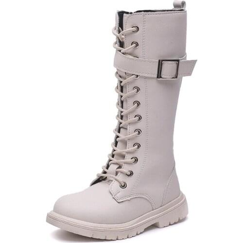 2020 Autumn New Children Knee-High Fashion Martin Boots Girls Boots Suede Rubber Soft Platform Snow Boots Shoes For Boys Kids