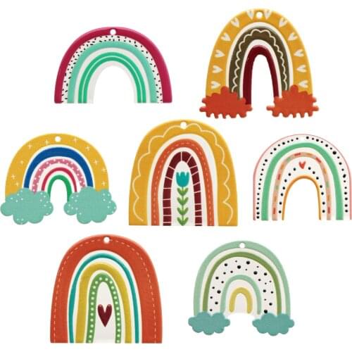 Rainbow Butterfly 3D Relief Acrylic Transparent Glitter Flatback Planar Resin for Making Earrings Jewelry Accessories,1Yc20455