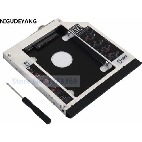 With bezel + Bracket 2nd HDD SSD SATA hard drive Caddy Adapter for HP EliteBook 6930p 8440p 8530p 8540p Notobook PC