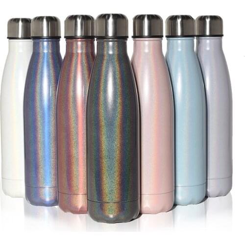 500ml Double Wall Insulated Vacuum Flask Stainless Steel Water Bottle Rainow Printed Thermos Sport Water Bottles Coffee Tumbler