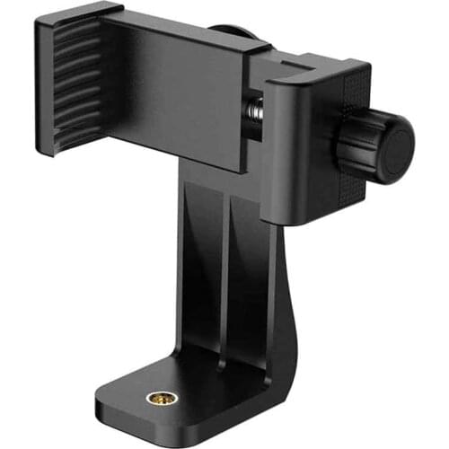 Universal 360 Degree Rotary Vertical Bracket Cell Phone Clip Holder Tripod Monopod Mount Adapter with 1/4 for SmartPhone