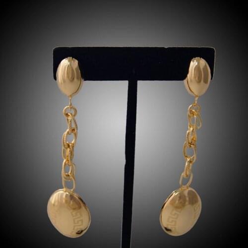 YULAILI Free Shipping Top Quality Fashion Party Costume Gold Color Copper Long Dangle Earrings