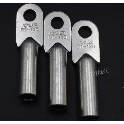 1pc DT-120120mm2CableTerminal Connector Copper Lug Coated tin Tone for 14.5mm Dia Bolt Electric power fittings National Standard