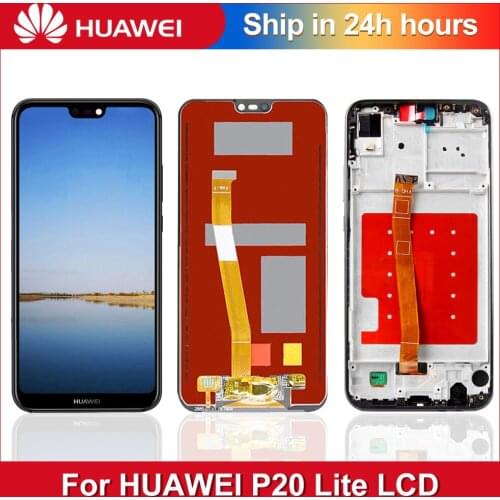 5.84" IPS Display For HUAWEI P20 Lite LCD Touch Screen with Frame Replacement P20 Lite ANE-LX1 ANE-LX3 Nova 3e LCD