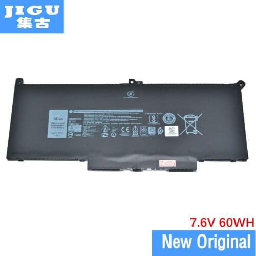 JIGU Original 7.6V 60WH Laptop Battery For DELL Latitude 12 7000 7280 7480 F3YGT 7XINbox 0DM3WC 2X39G DM3WC