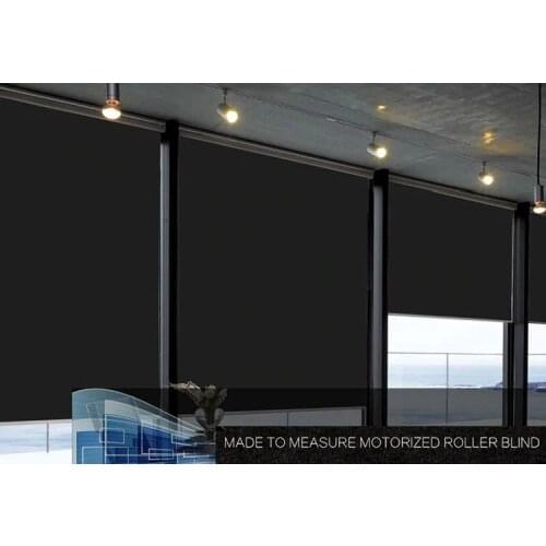 Free shipping DC Motorized Roller blind the window curtains customized size Electric Roller shades with Dooya motor DM25TE