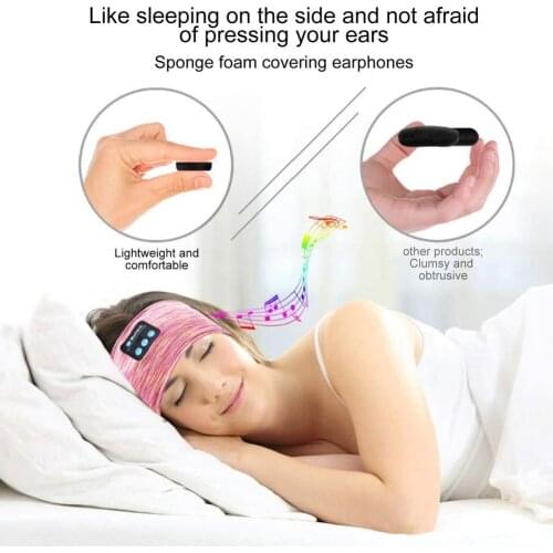 Wireless forBluetooth-compatible 5.0 Earphone Sleep Mask Sport Headband Soft Headphone Sleeping Headset For Listenting Music