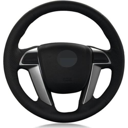Car Steering Wheel Cover Black Genuine Leather For Honda Accord 8 2008-2012 Odyssey 2011-2017 Crosstour 2012 Pilot 2009-2015