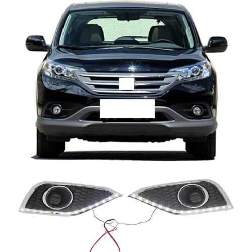 For Honda CR-V CRV 2012 2013 2014 LED Fog Lamp Cover Front Fog Lamp frame Replacement Front Fog Lamp Modification