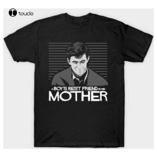 BoyS Best Friend Is Mother Psycho Norman Bates Motel Horror Movie Black T-Shirt